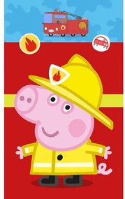 Purcelușa Peppa Fireman prosop de mână, prosop de față, prosop 30x50 cm