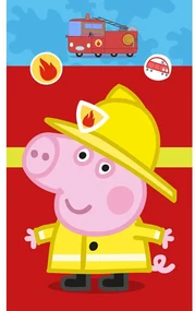 Purcelușa Peppa Fireman prosop de mână, prosop de față, prosop 30x50 cm