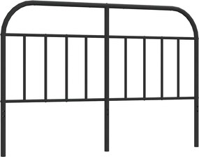 vidaXL Tăblie de pat de schimb metalică, negru, 135 cm