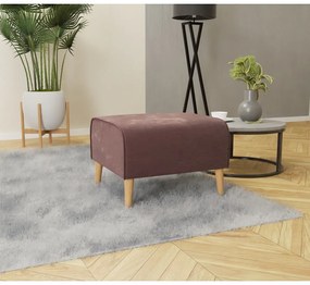 Taburet roz cu tapițerie din catifea Carole – Ropez