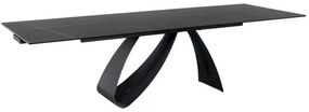 Masa extensibila Diuna Ceramic negru mat - L160-240 cm