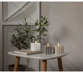 Lumânare cu LED din ceară bej Star Trading Flamme Dot, înălțime 9,5 cm