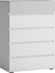 Comoda ALBI, alb, PAL laminat, 72x42x102 cm