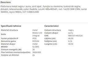 Plafoniera LED moderna cu telecomanda RODAN 36W