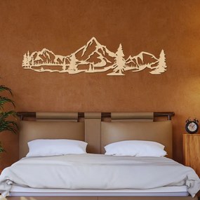 SENTOP | Tablou de perete sculptat cu motiv de munte și pădure - NATURAE