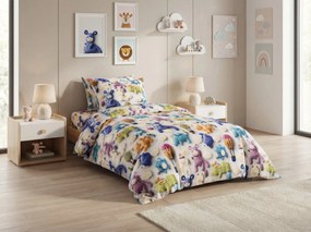 Lenjerie de pat din microfibra pentru copii WOOLIMALS colorata Dimensiune lenjerie de pat: 70 x 80 cm | 140 x 200 cm