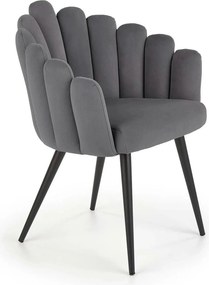 Scaun tapitat K410, gri inchis, 65x62x85 cm