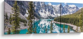 Tablou - Parcul Național Banff (cu ceas) (90x30 cm)