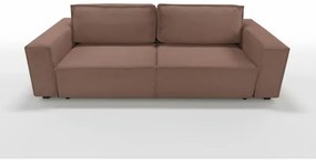 Canapea extensibilă RONDA, 3 locuri, cu spațiu de depozitare, roșie