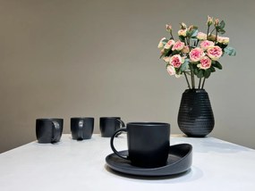 Set 48 Cani mari Vulcano (Negru-Carbon Mat, 380ml)