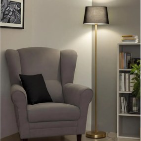 Brilagi - Lampă de podea LED CERIA 1xE27/20W/230V, Ø 30 cm, negru/auriu