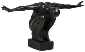 Decorațiune de masă din rășină, 25 x 41 x 20 cm, negru