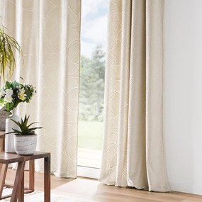 Draperie bej din catifea 135x260 cm Eva – douceur d'intérieur