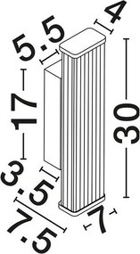 Aplica de perete LED baie IP44 MISTY negru