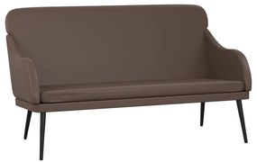 vidaXL Bancă, maro, 110x76x80 cm, piele ecologică