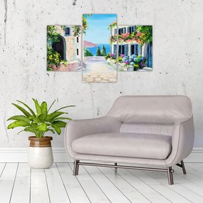 Tablou - Alee grecească, pictură în ulei (90x60 cm)