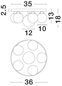 Lustra/Plafoniera design modern EDEM 35cm
