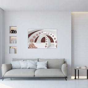 Tablou - Arcade 3D cu flori (90x60 cm)