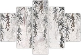 Tablou - Crenguțe de salcie, tencuiala gri (150x105 cm)