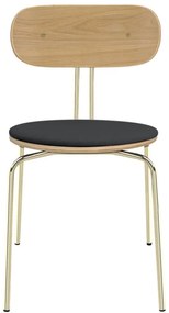 Scaun de dining gri antracit/auriu Curious – UMAGE