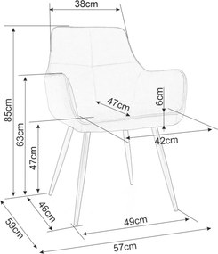 Scaun de dining tapiTat FIGO, negru