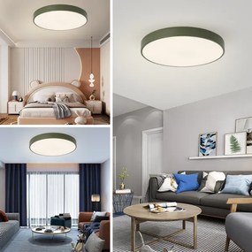 Brilagi - Plafonieră LED dimabilă POOL, 60 W, 230 V, 3000–6000 K, Ø 60 cm, verde + telecomandă