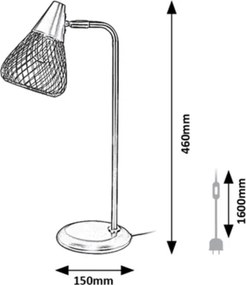 Lampă de masă FANNY 1xE14/25W/230V neagră Rabalux 3181