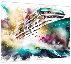 Tablou pe sticlă - Acuarelă mare (70x50 cm)