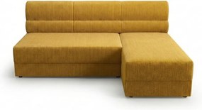 Coltar extensibil de colt TAVERO SLIM, mustar, reversibil, 201x140 cm