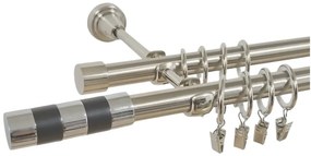 Galerie dubla CILINDRU NEGRU /19 – inox (Alege marime: 200 cm)