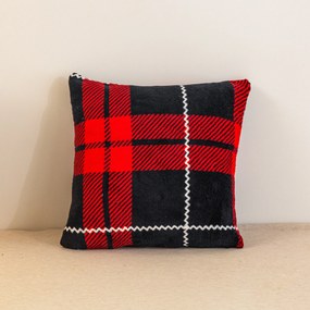 Fata de perna din microplus ALBURY 45x45 cm, rosu