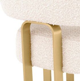 Fotoliu design LUX Capricorn, bouclé cream