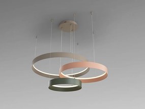 Lustra cu 3 inele colorate LED CCT si telecomanda Halos