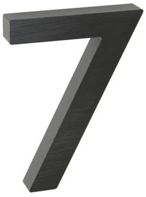Număr casă 7", RN.100LV, periat, negru"
