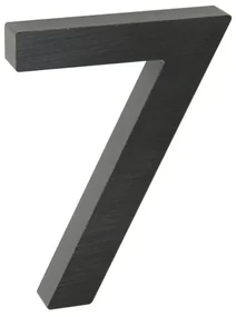 Număr casă 7", RN.100LV, periat, negru"