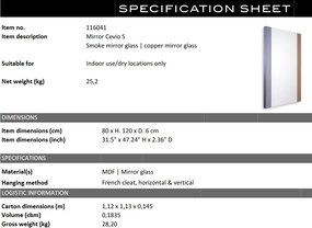 Oglinda decorativa moderna Cevio S 80x120cm