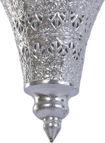Lustră suspendată din metal, argintiu, 55 x 30 cm, „Loubressac”