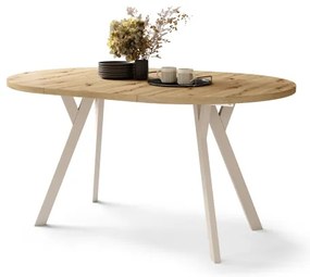 Masă extensibilă ARTUR, stejar artisan/bej