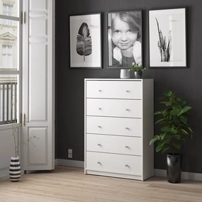 Comodă albă 72x108x30 cm May – Tvilum