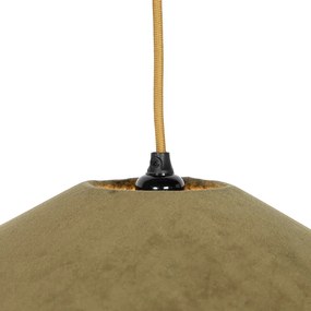 Lampă suspendată retro verde cu franjuri - Frills