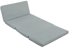 HOMCOM Canapea paresseux șezlong extensibil pliabil în 4 părți, greutate 240 Kg, 137,5 x 85,5 x 74 cm, gri deschis | Aosom Romania