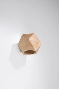 Aplică de perete în culoare naturală din lemn masiv Vige – Sollux