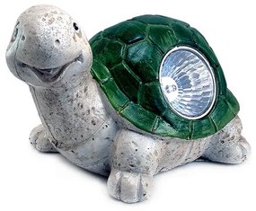 Decoratiune gradina, polirasina, lampa solara, broasca testoasa, 17x13x13 cm