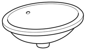 Lavoar sub blat, Geberit, VariForm, oval, 49,5 cm, alb