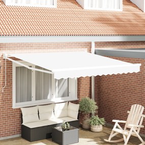 Marchiză Retractabilă Manuală vidaXL Alb 350x250 cm