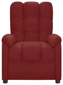 289809 vidaXL Fotoliu de masaj, roșu vin, material textil