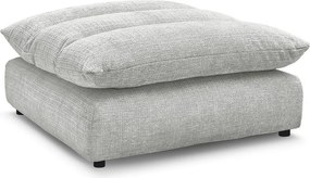 Taburet gri deschis cu tapițerie din chenille Neil – Bobochic Paris