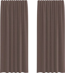 vidaXL Perdele Voile cu tablă 2 buc Maro