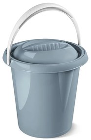 Găleată de plastic cu capac Pastel, 12 l, albastru