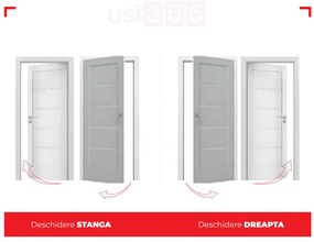 Usa alba cu toc reglabil gri antracit - HDF PORTA DECOR ST, 120-140 mm
